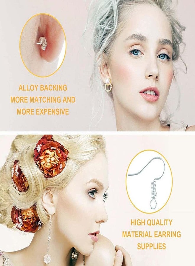 DIY Crafts 175 Grm, Silver, Earring Making Earring Hooks Open Jump Rings Earring Backs Head Eye Pins Tweezers Pliers Opener for Necklace Earring Bracelet Jewelry Making & (175 Grm, Silver) - Image 4